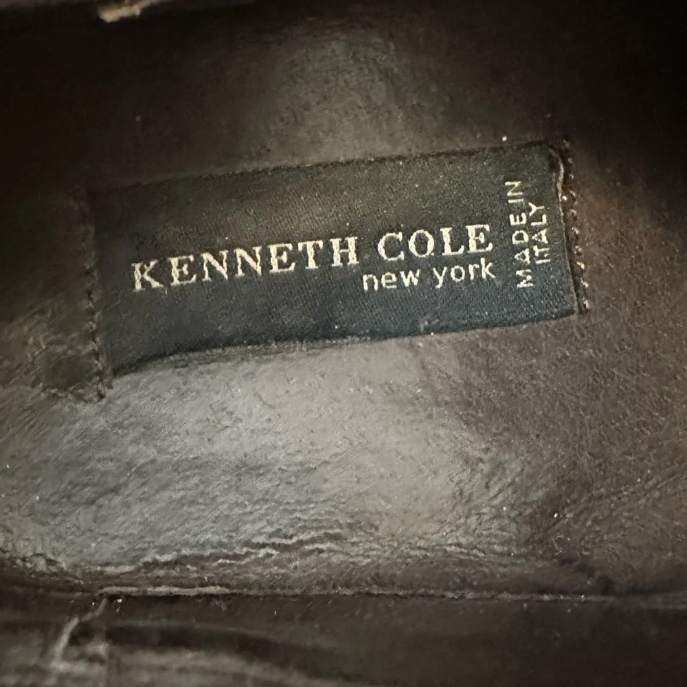 Kenneth Cole New York Black Leather Square Toe Oxford Loafers